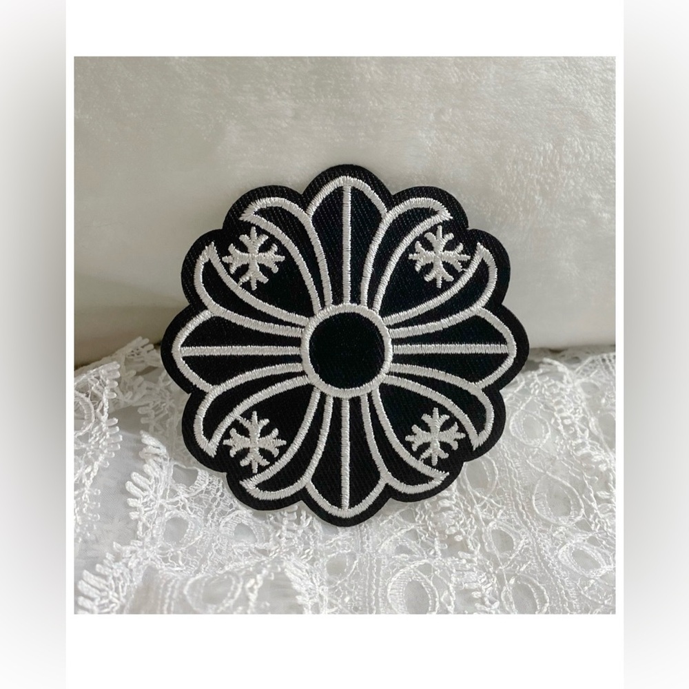 Chrome hearts stylish Black and White Embroidered Patch